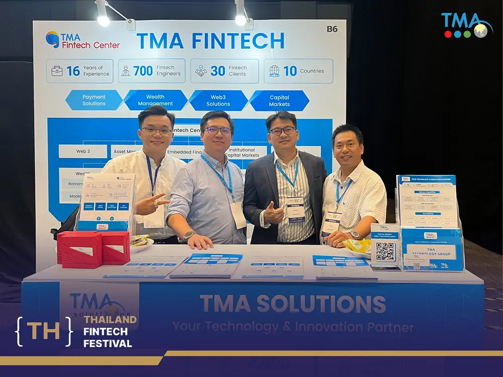 TMA's attractive booth at Fintech Festival Asia 2023