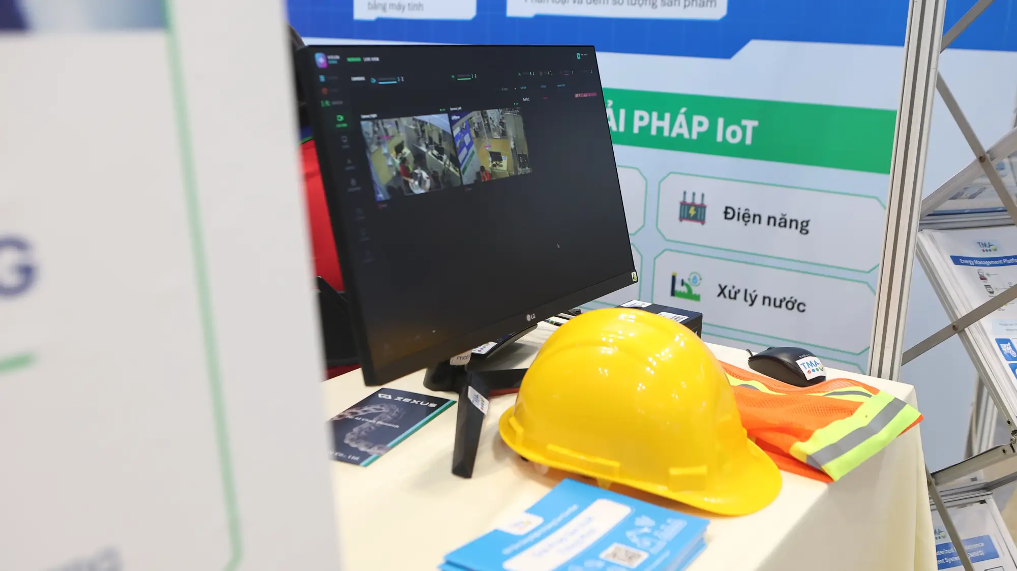 Live demonstration of TMA's Vision AI Worker Performance Analytics solution at MTA Vietnam 2026.